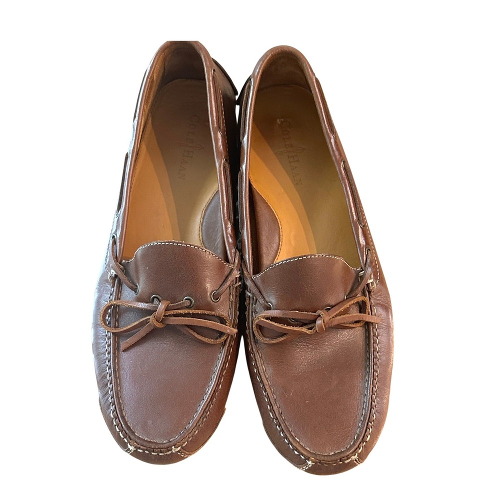 Cole Haan Grant Driver Brown Leather Moc Toe Loafers Mens 12D M 13215